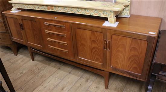 A G-plan teak sideboard, W.214cm